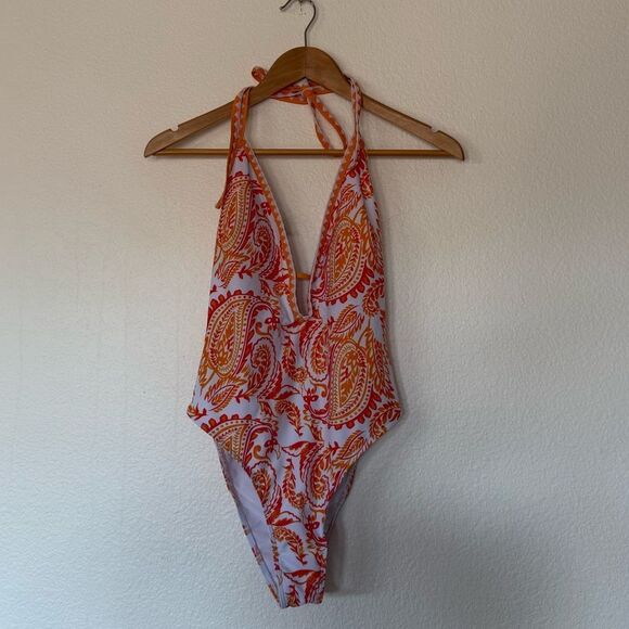 paisley print one piece swimsuit - Picture 1 of 4